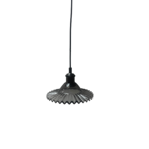 LAMPA RETRO SZARA SZKŁO 