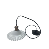 LAMPA RETRO BIAŁA SZKŁO 